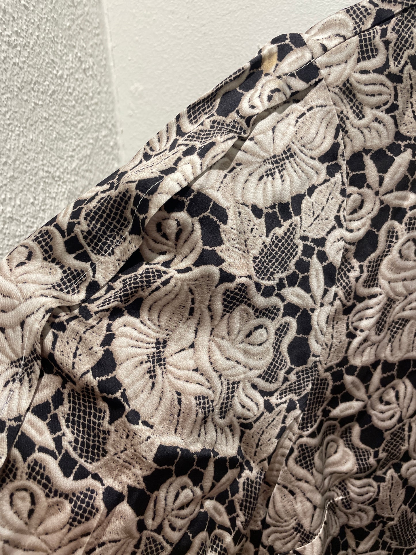 Stella McCartney Floral Lace Overlay Silk Top - L