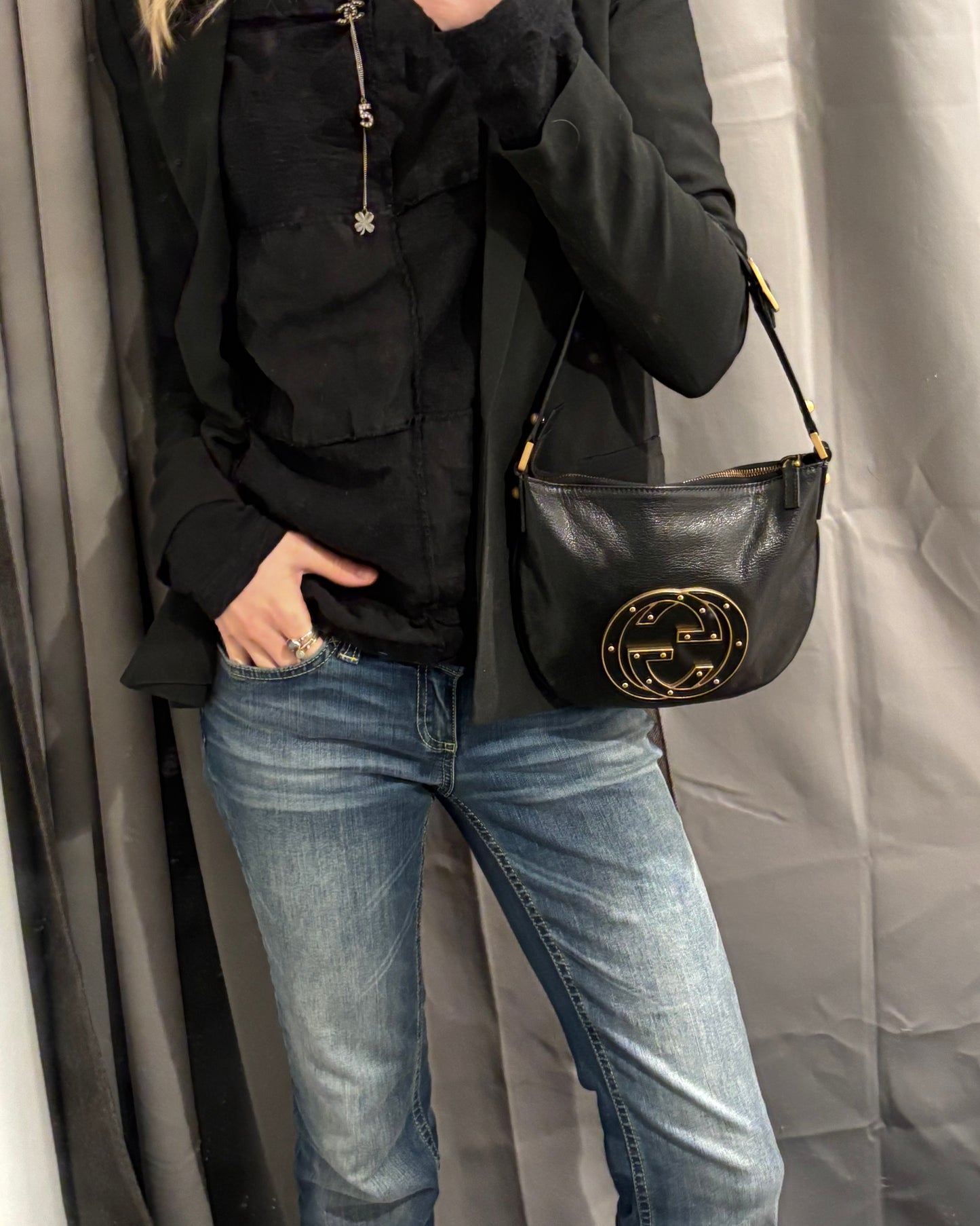 Gucci Blondie Bag - Black Leather & Hold Hardware