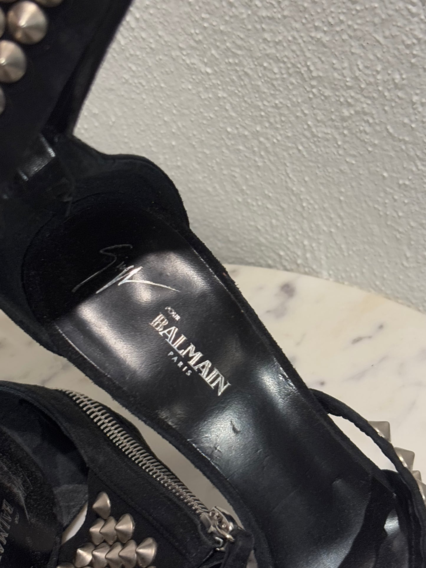 Balmain - Heels - Studs - 38.5 - Medinas Wardrobe