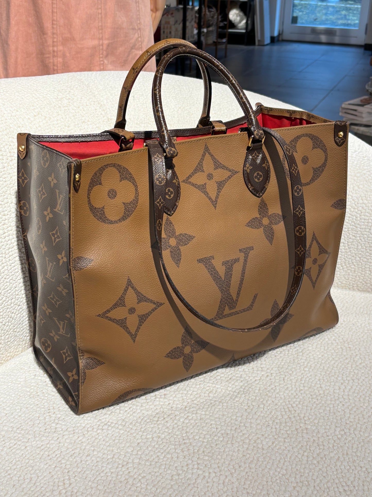 Louis Vuitton – Onthego- Brown & Light Brown Monogram Tote