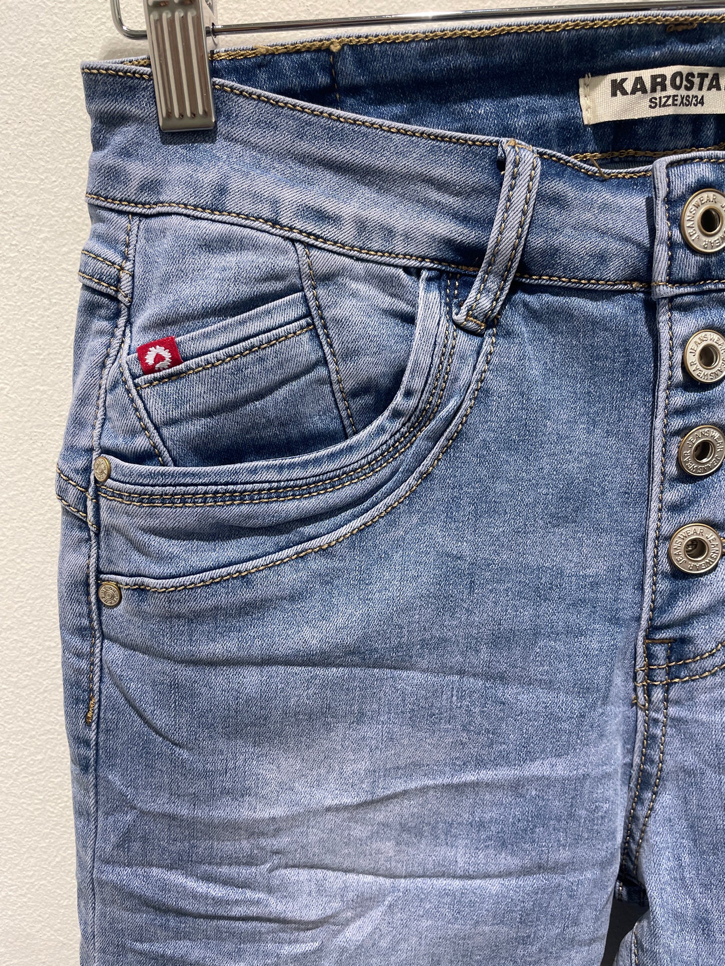 Karostar Super Stretch Crinkle Denim Jeans – Size XS (Brand New with Tags)