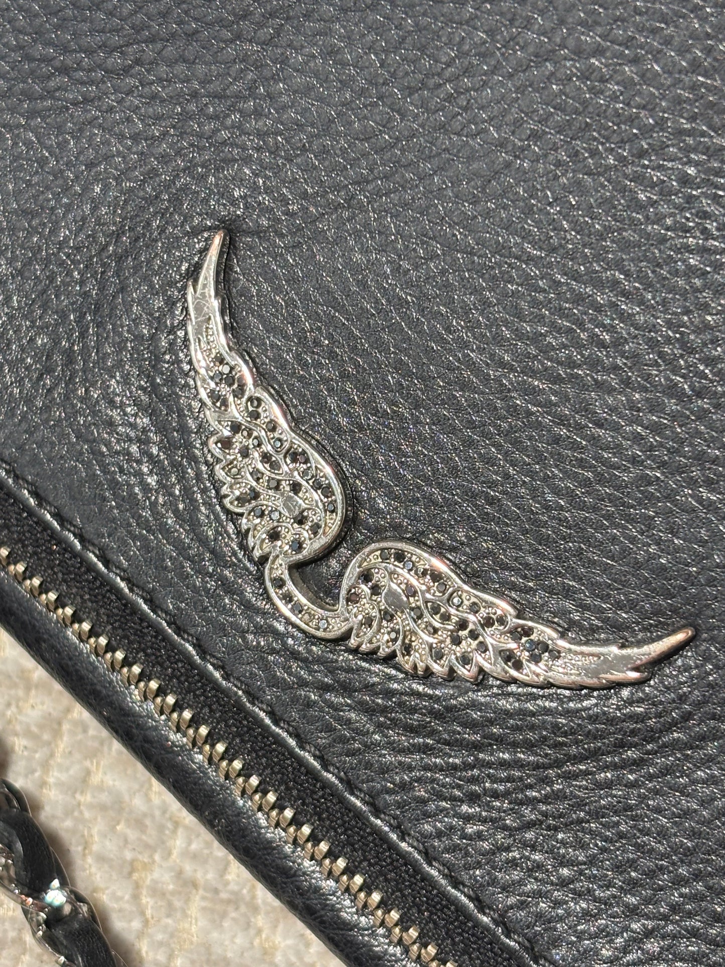 Zadig & Voltaire Bag - Navy Leather & Silver Hardware