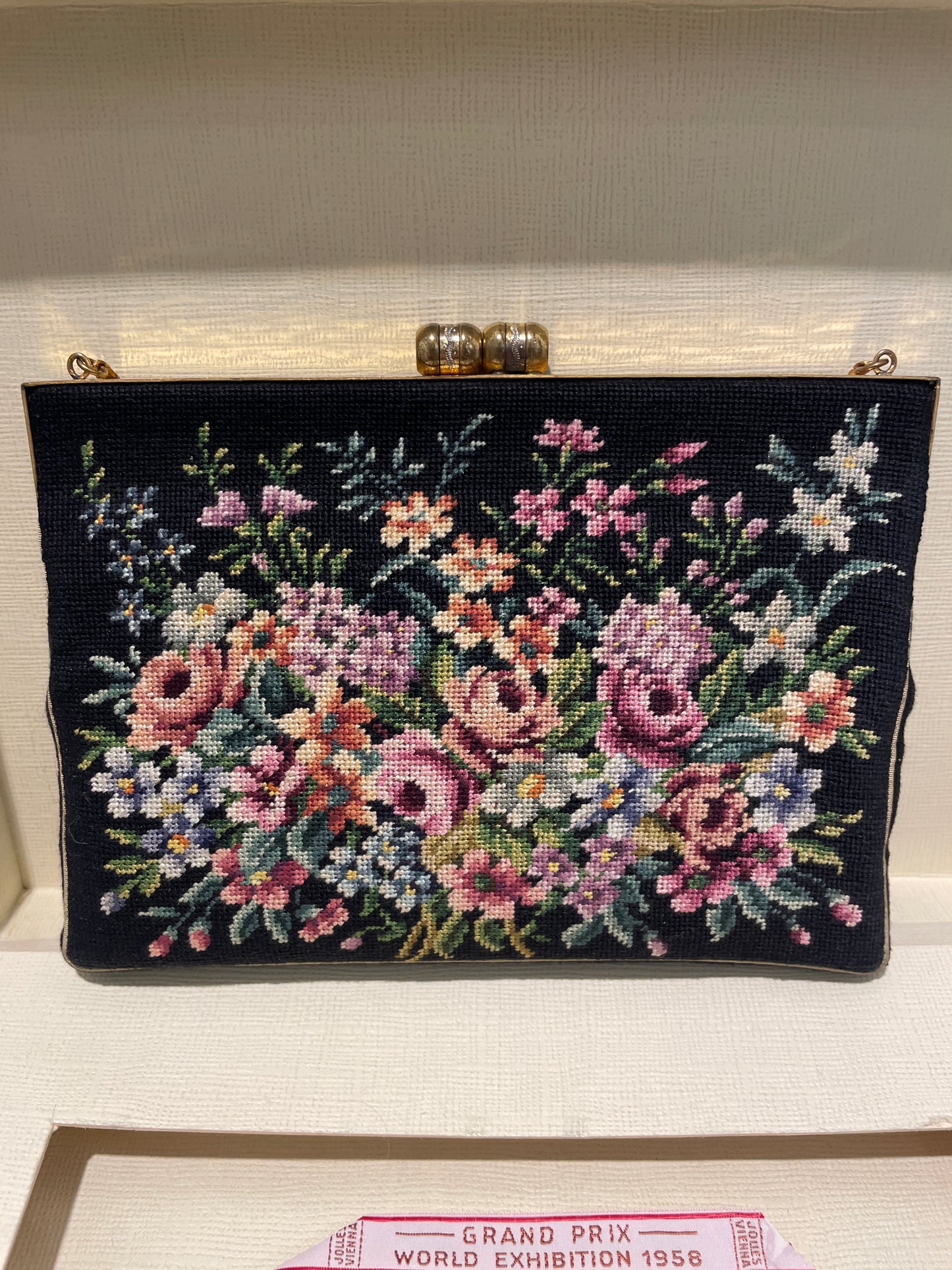 Antique J. Jolles Studios Vienna Petit Point Evening Bag – Complete with Original Box