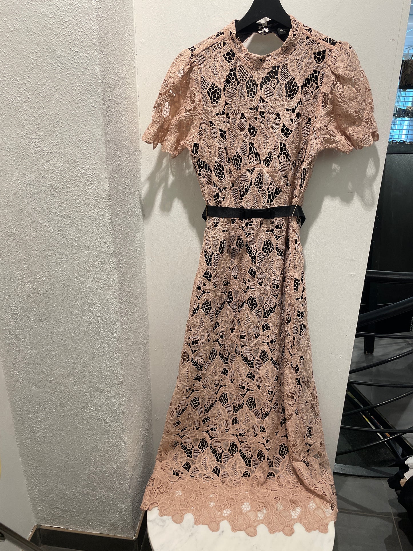 Bruuns Bazaar Dusty Pink Lace Dress - EU40