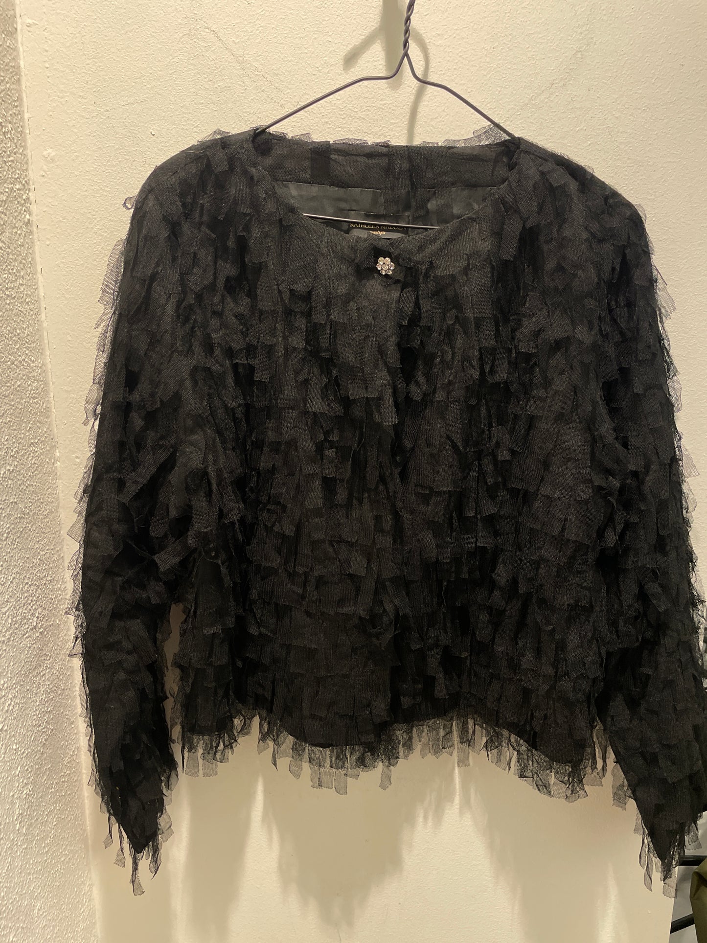 Kathleen Madden – Exclusive Tulle Jacket with Rhinestone Button - M/L