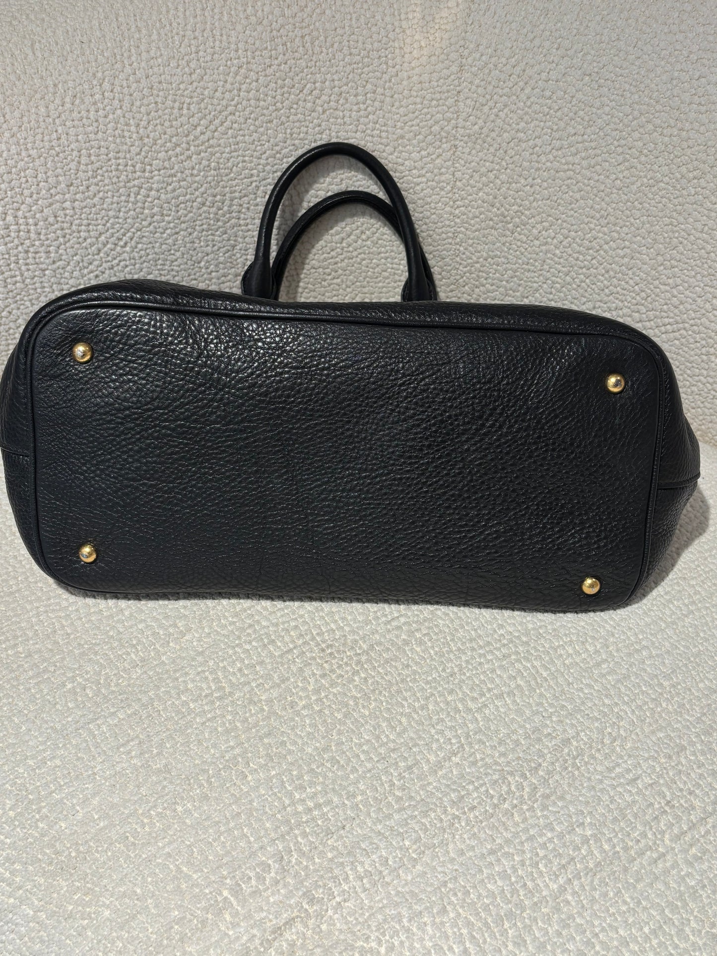 Miu Miu - Vitello Caribu Tote - Black Leather & Gold Hardware