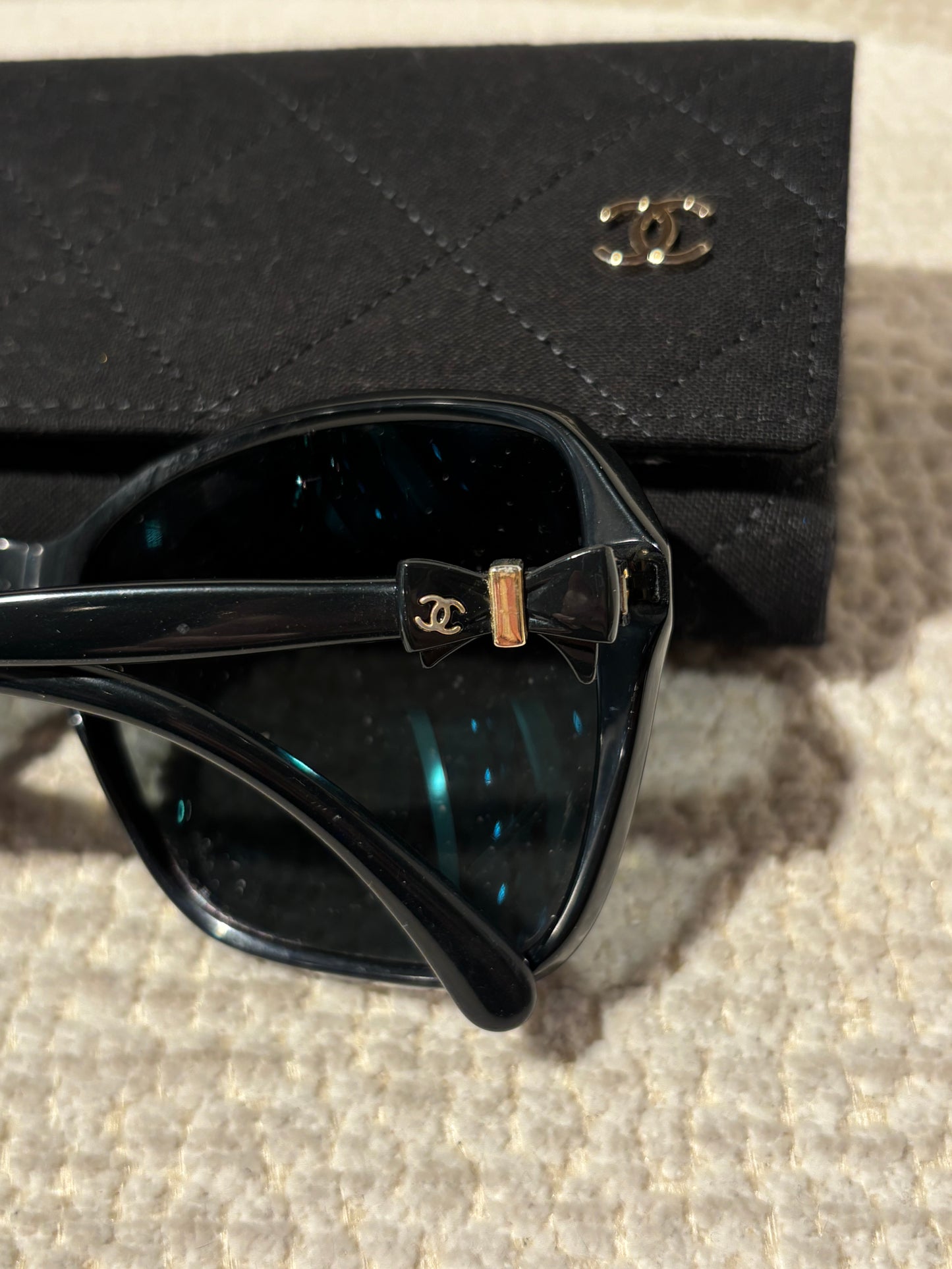 Chanel Sunglasses - Black with Bow