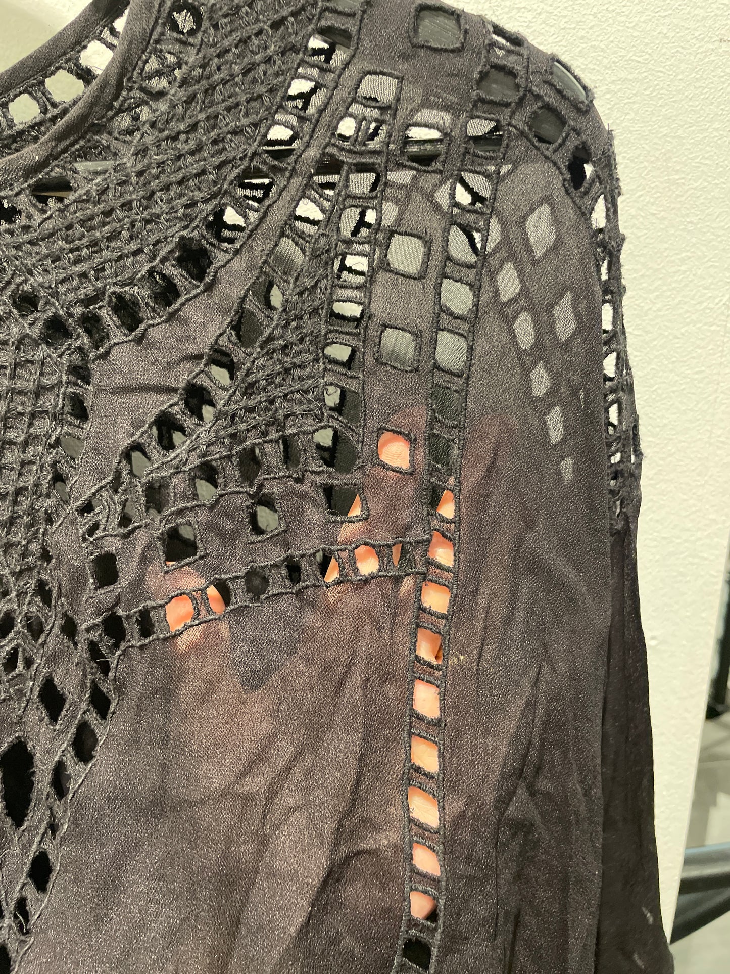 Isabel Marant Openwork Knit Blouse – Black – Oversized - fits S-L