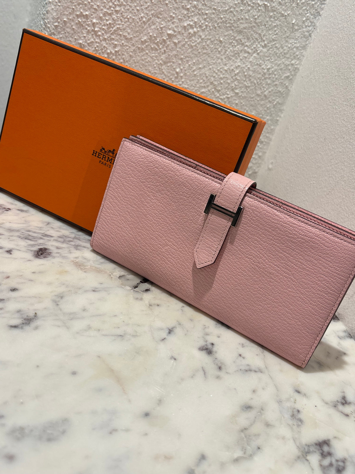 Hermès Béarn - Rose Sakura w. Palladium Hardware