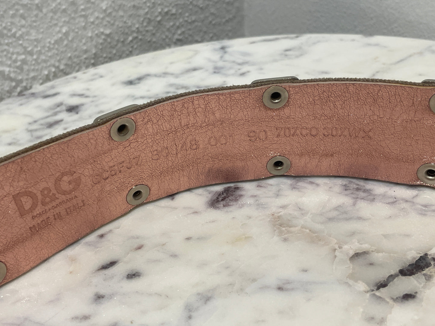 Dolce & Gabbana – Archive Y2K Studded Leather Stretch Belt (Early 2000s) - +90 cm
