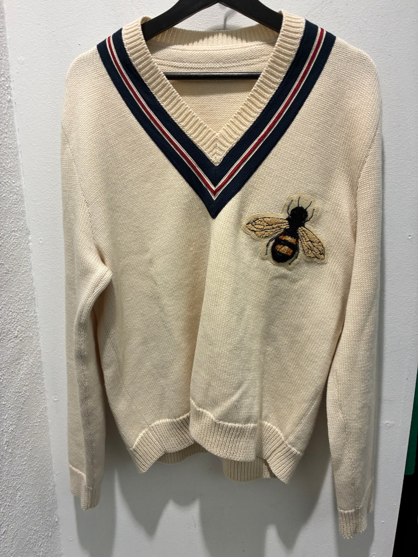 Gucci Knit - Ecru & Iconic Bee - Size S/L