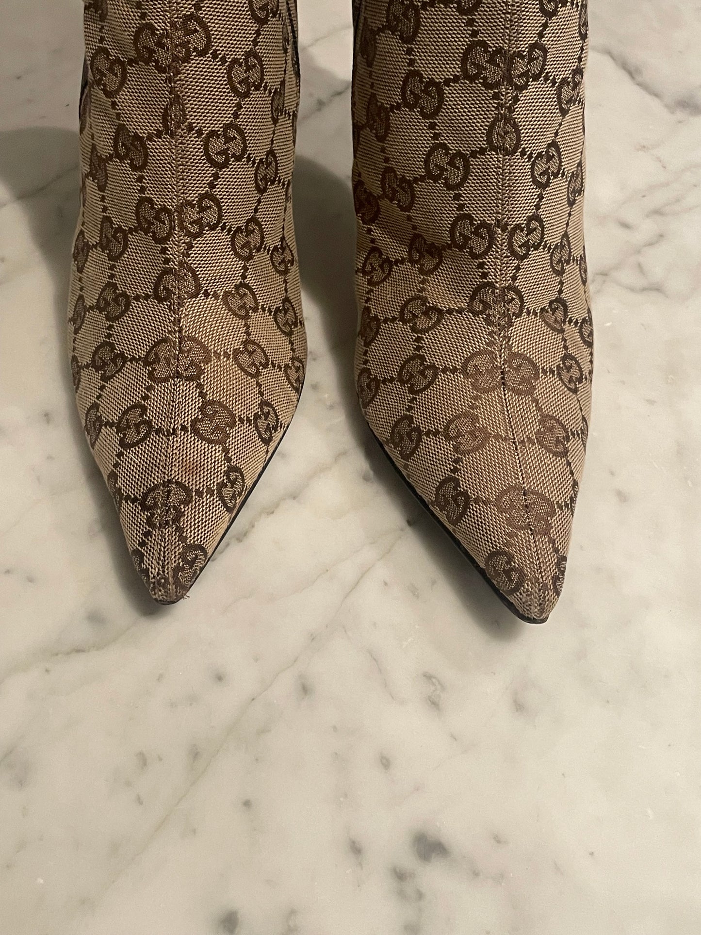 Gucci - GG monogram knee boots