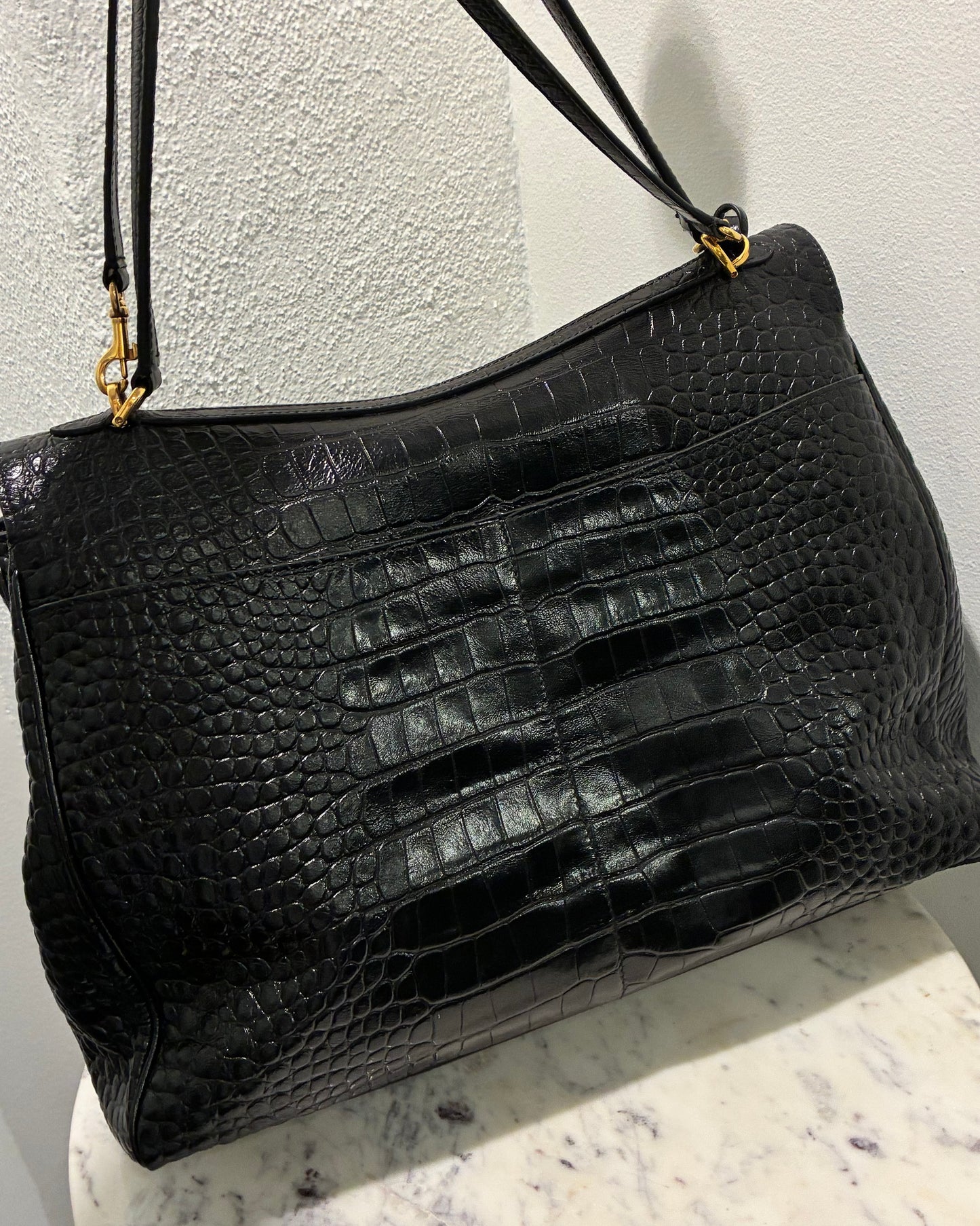 Balenciaga - Rodeo Croco Large Shoulderbag - Medinas Wardrobe