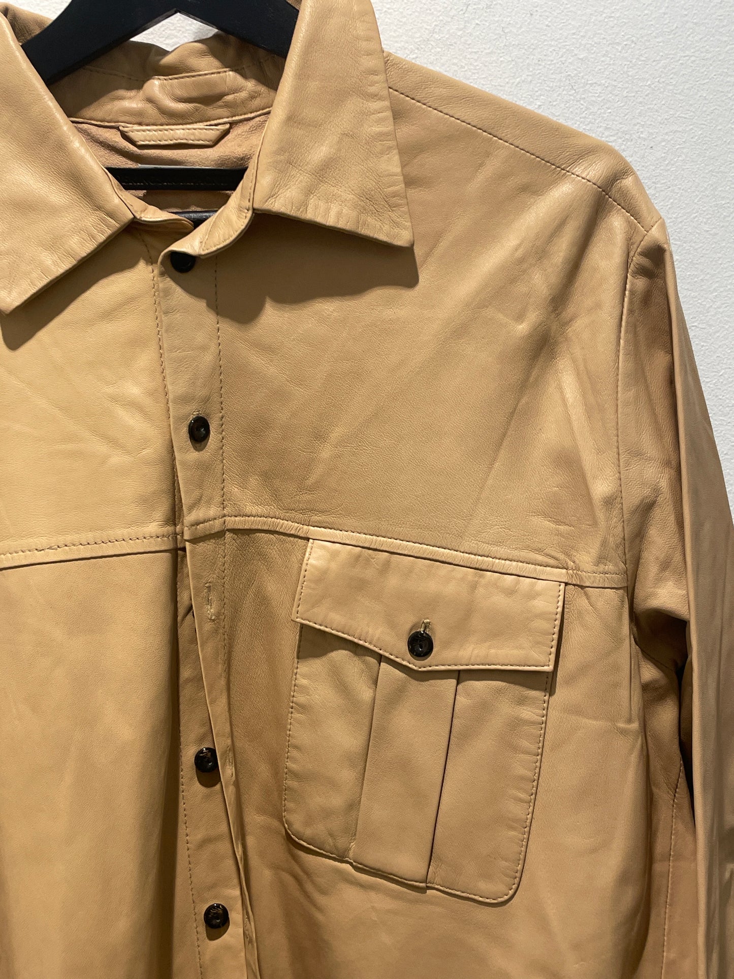 MDK Munderingskompagniet Oversized Leather Shirt Dress – Sand