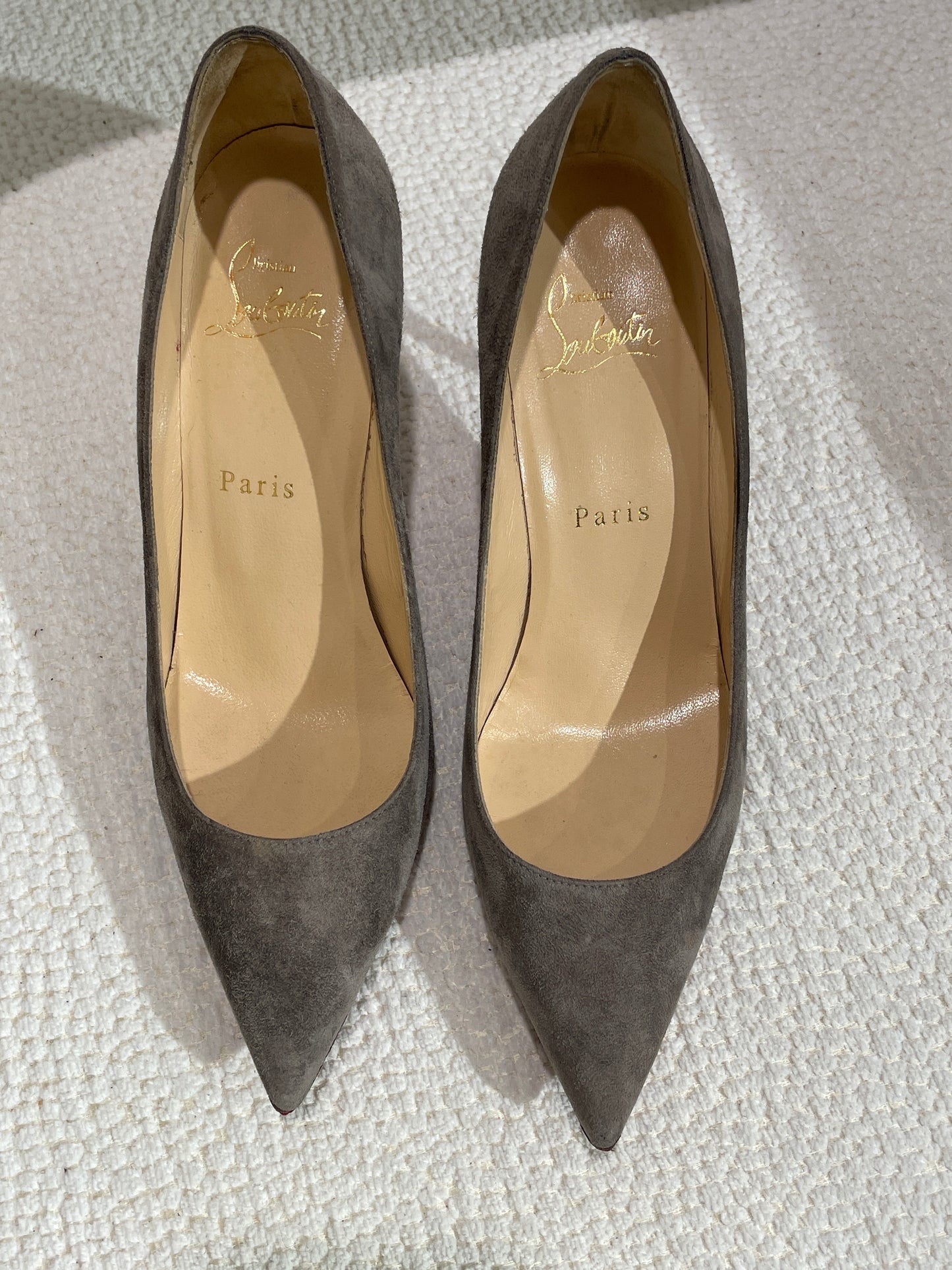 Christian Louboutin Heels –  Taupe Suede - 36,5