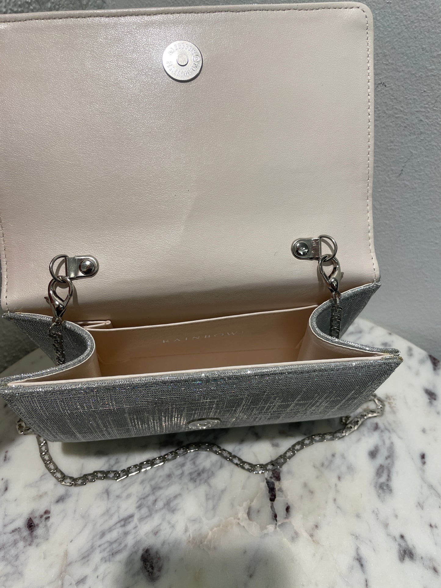 Rainbow Club Shimmer Envelope Clutch