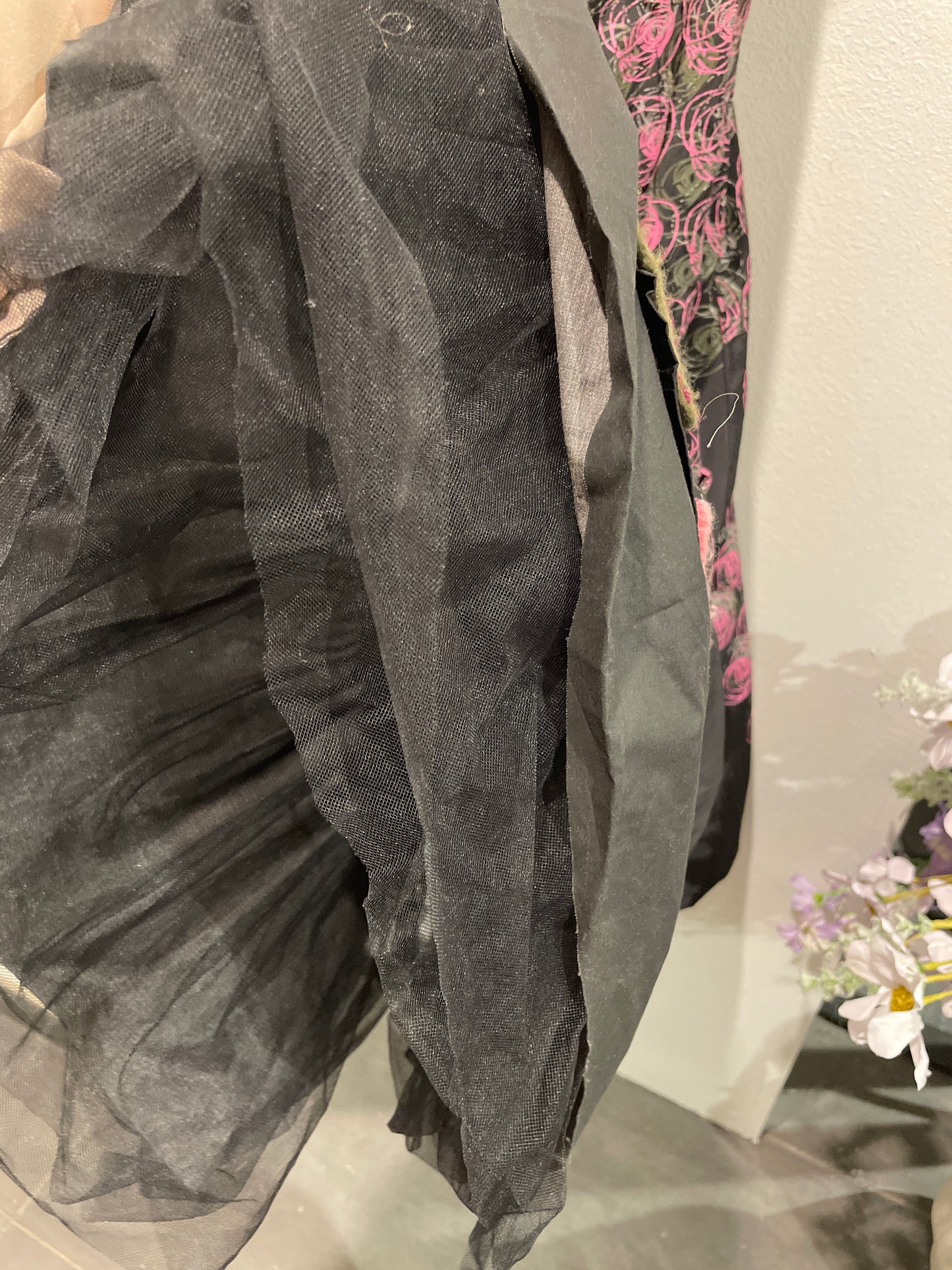 Otitude dress - Pink with black hush - S