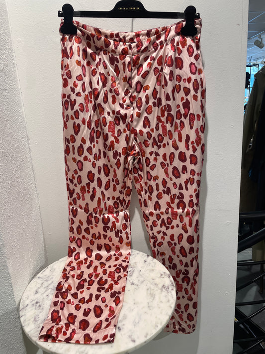 Storm & Marie - Pants - Ecru & burgundy leo - S - Medinas Wardrobe