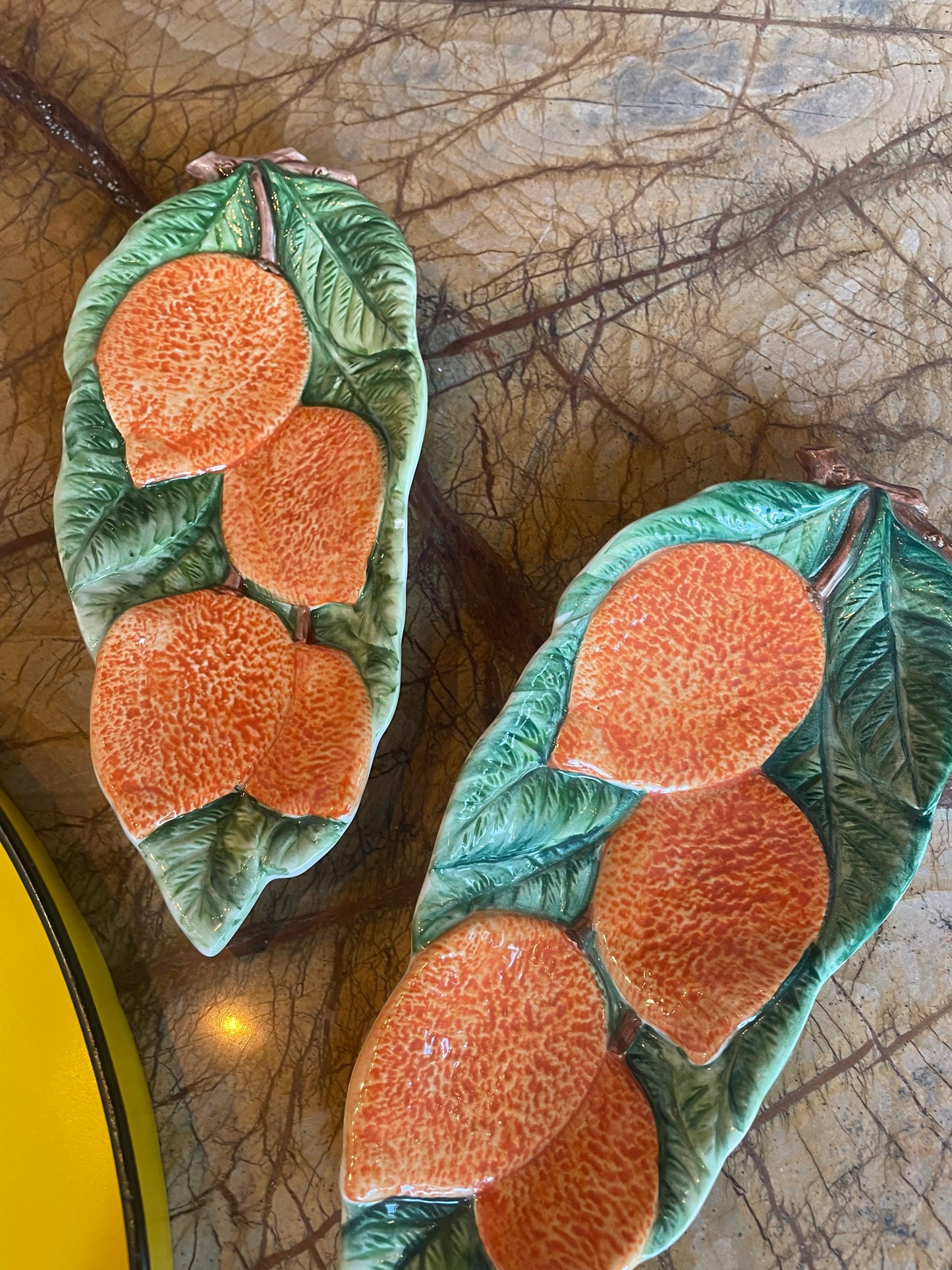 Orange Citrus fad - Italiensk porcelæn
