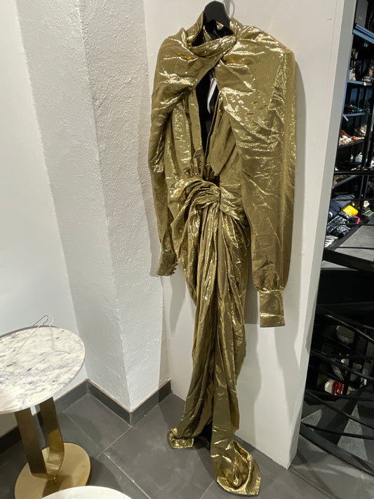 Balmain - Cape / dress - gold - Medinas Wardrobe