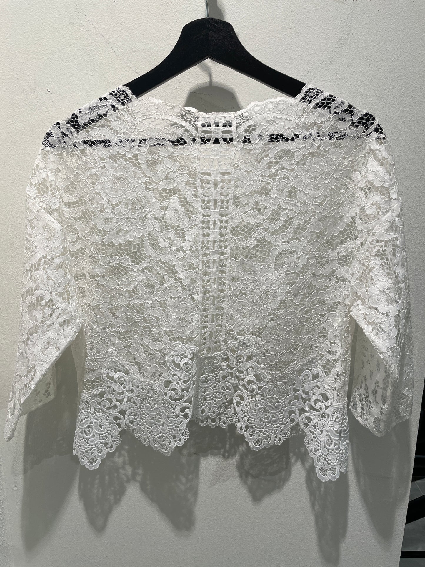 Sandro - white lace shirt / top - S/M