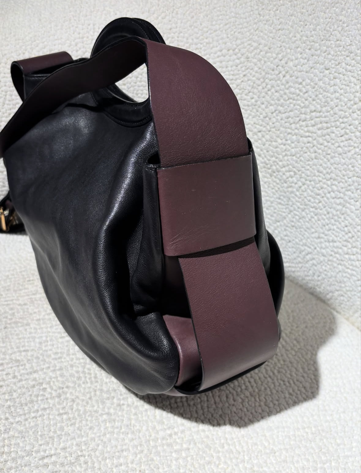 Marni Bag - Black & Burgundy Leather