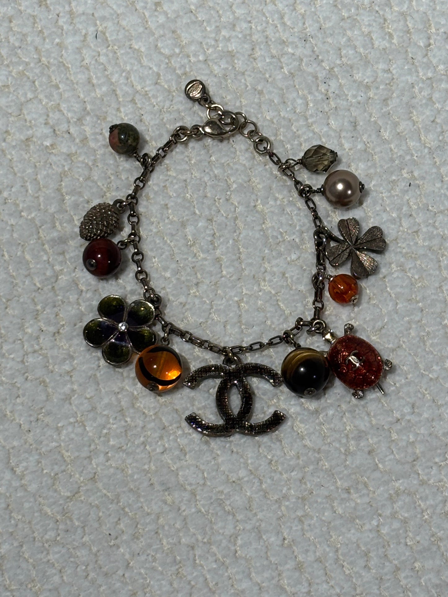 Chanel Charm Bracelet – Silver Tone Metal & Multicolour Charms