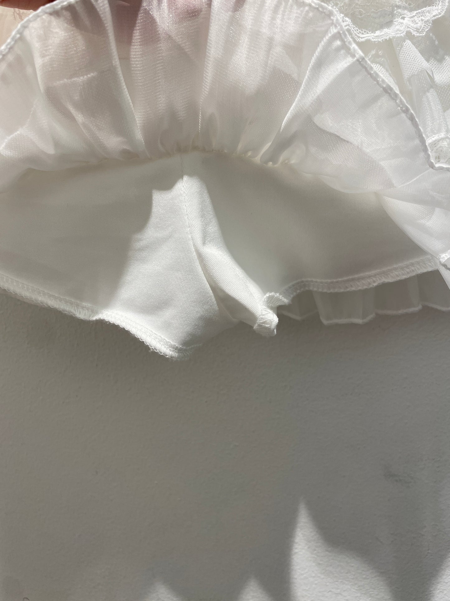 White Ruffled Lace Shorts - XS/S