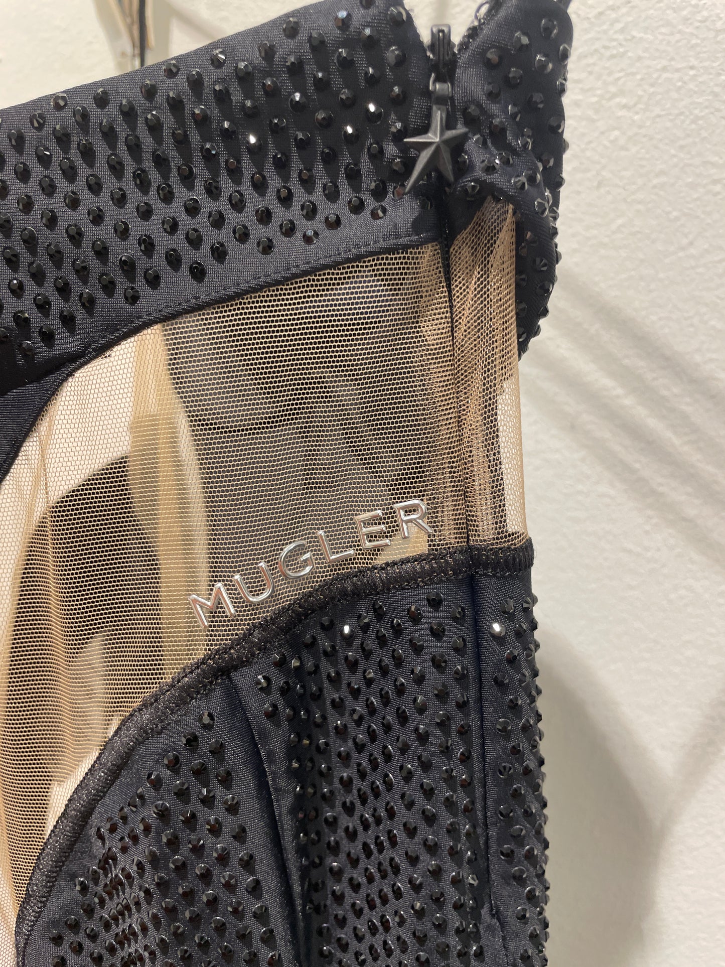Mugler - Tights / leggings - Black w. rhinestones - Medinas Wardrobe - EU36