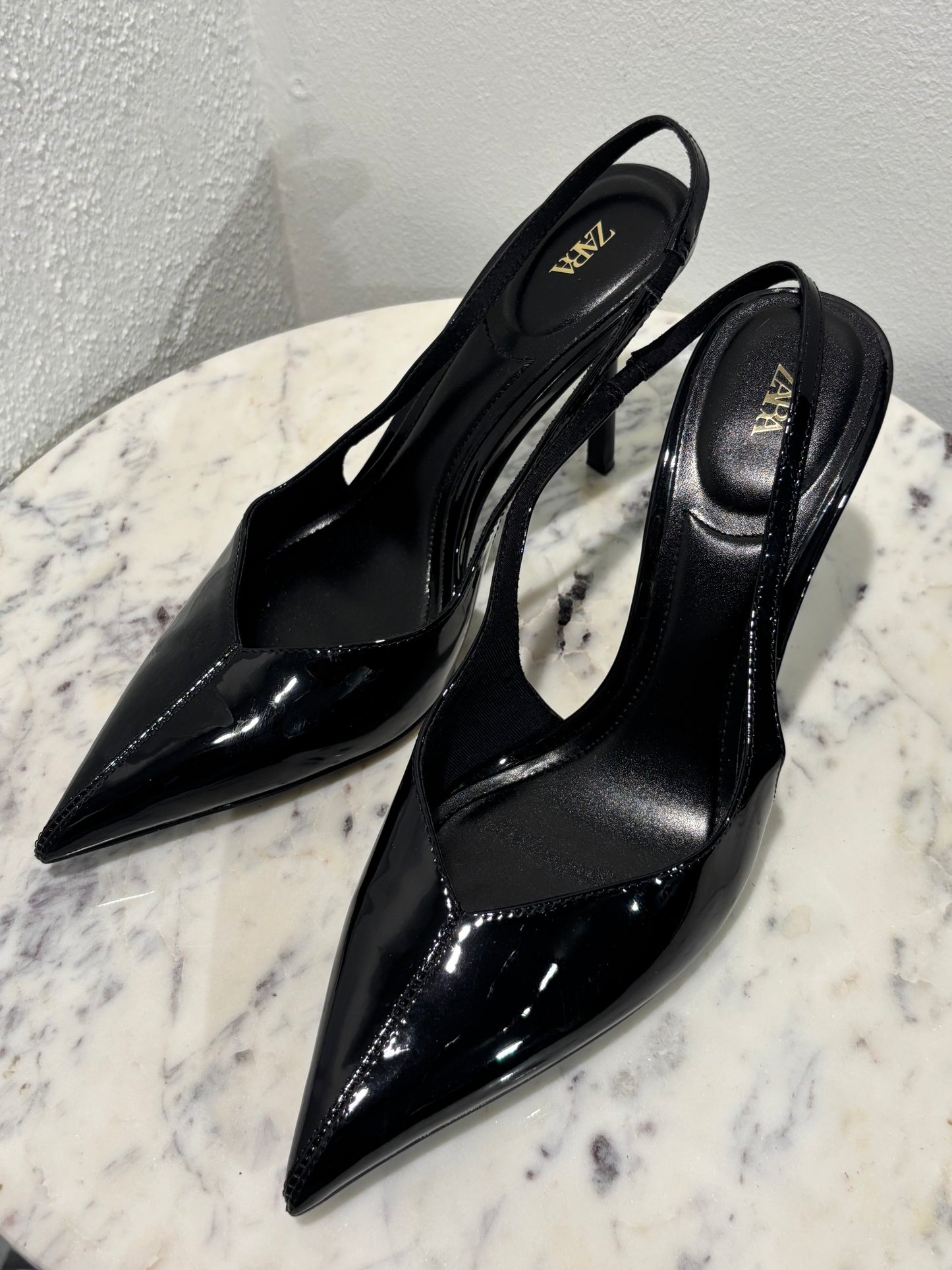 Zara - Black slingback - black - 40 - Medinas Wardrobe