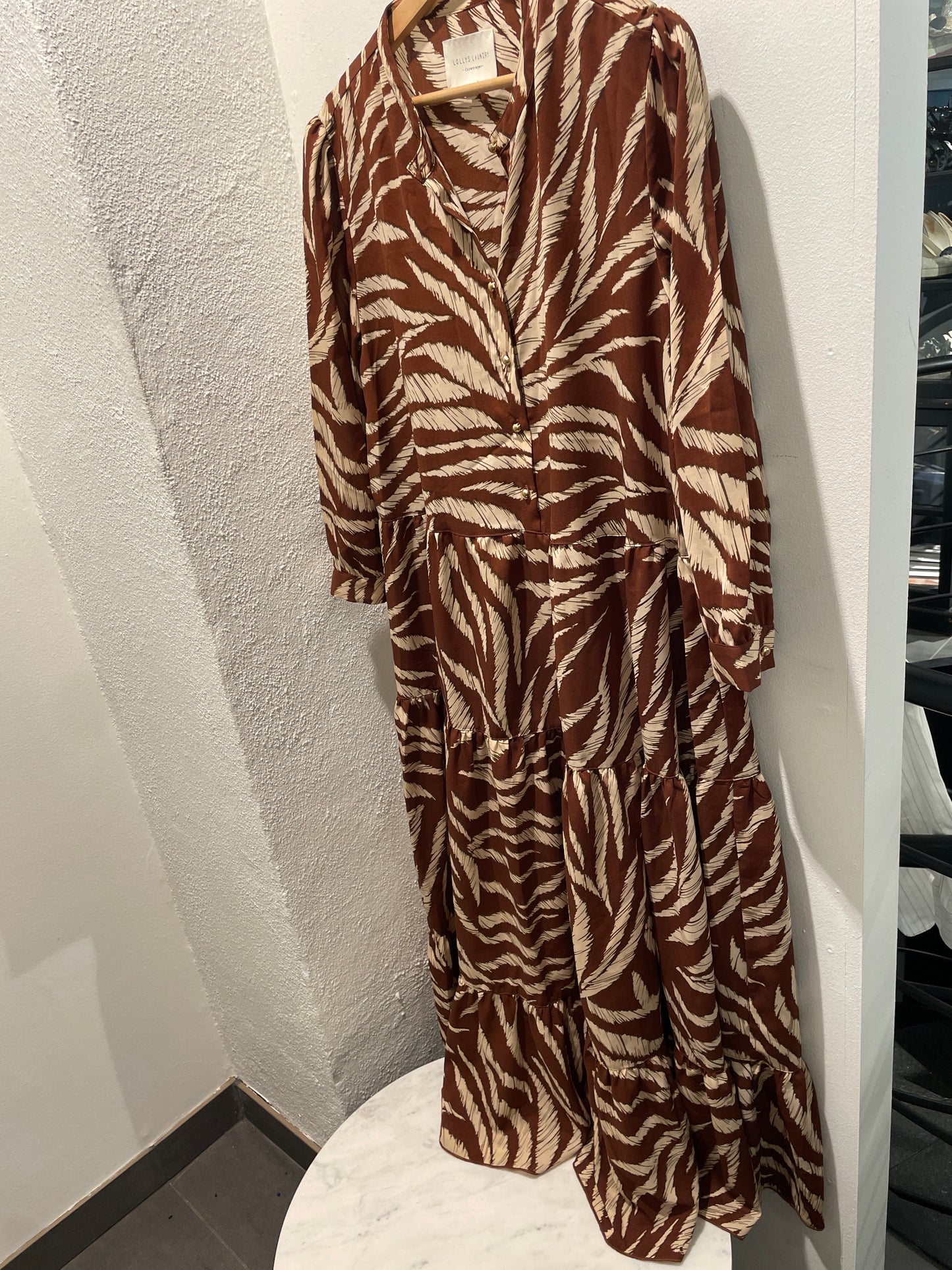Lollys Laundry Nee Dress – Brown-Rust/Cream - XL