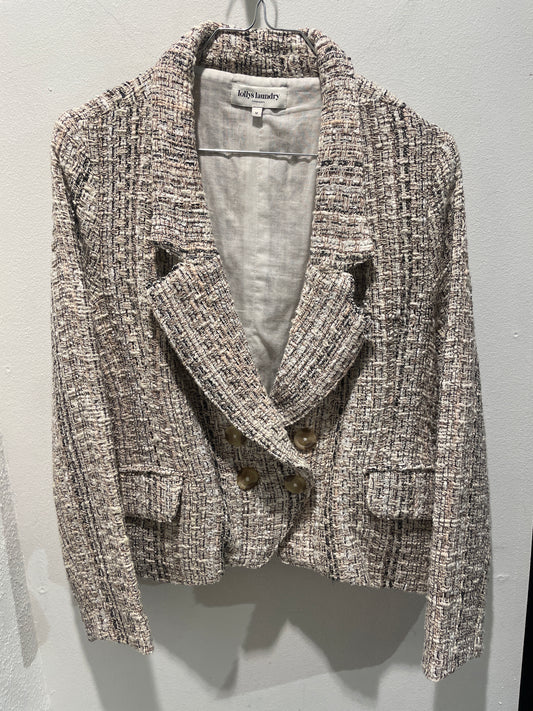 Lolly’s Laundry - blazer - bouclé - brown / ecru - Size M