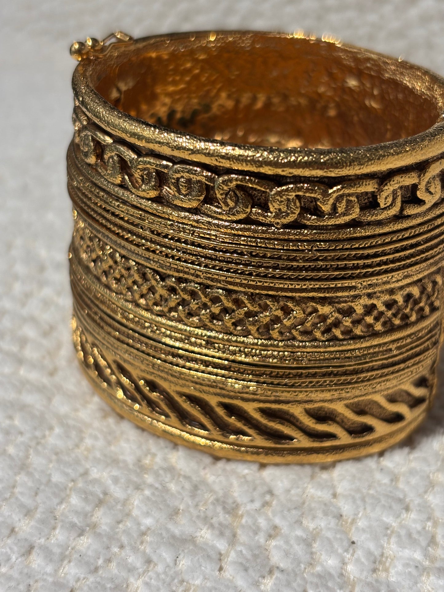 Chanel Bracelet – Vintage in Gold-Tone Metal with Petite Logos
