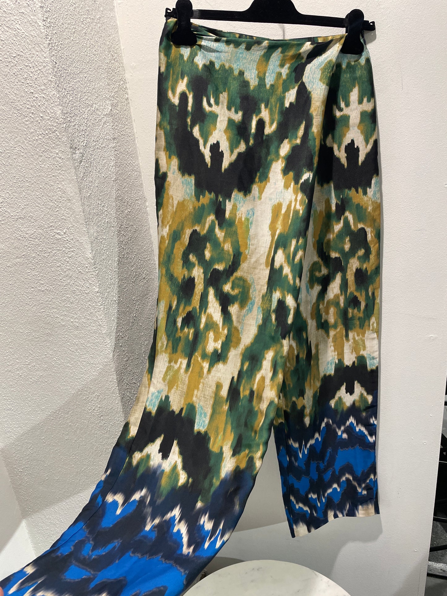 Zara - "Silk"pants - green - S - Medinas Wardrobe