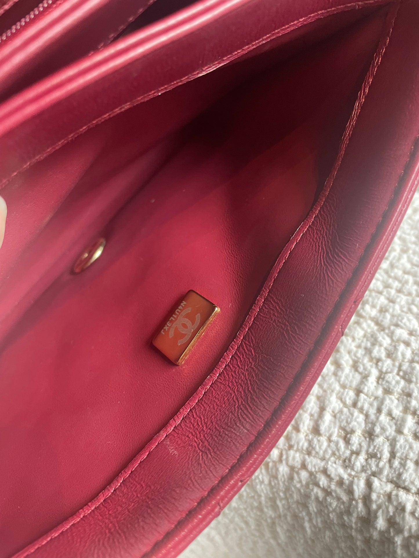 Chanel taske - Bordeaux Lammeskind - Guld hardware - 2022