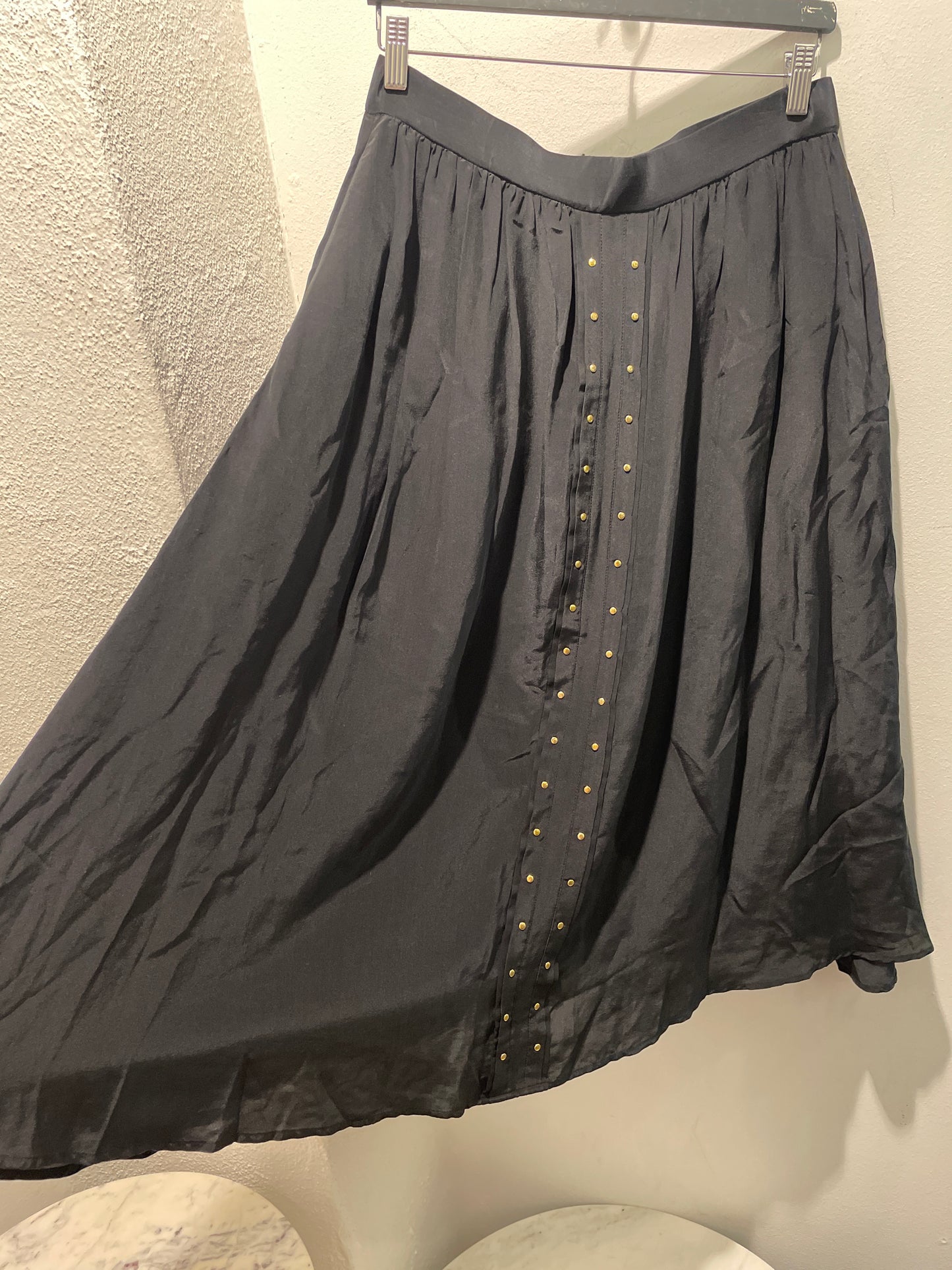 DAY -  Black Midi Skirt with Gold Studs - EU40