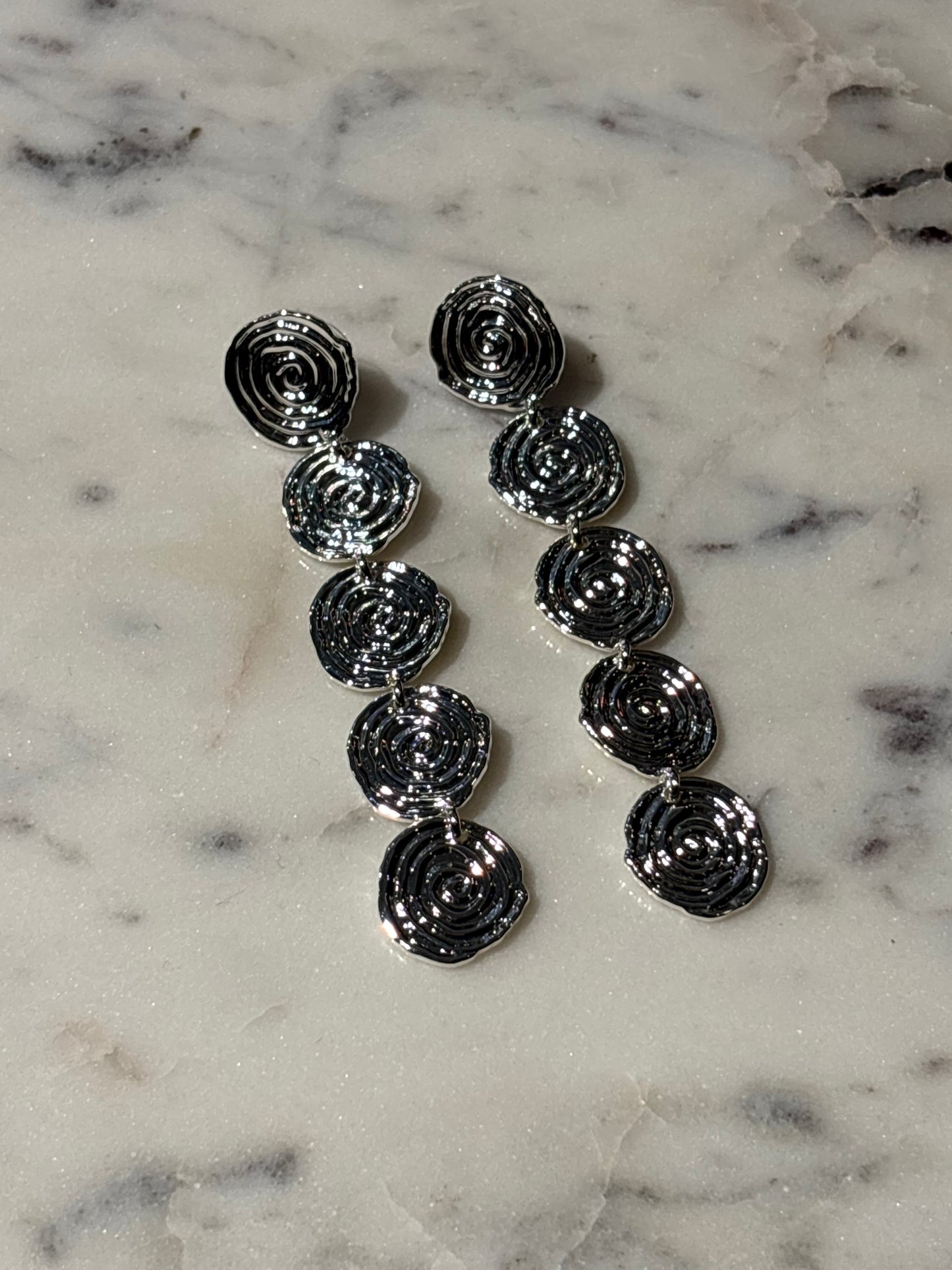 Pilgrim - Earrings - Silver Swirls - Medinas Wardrobe