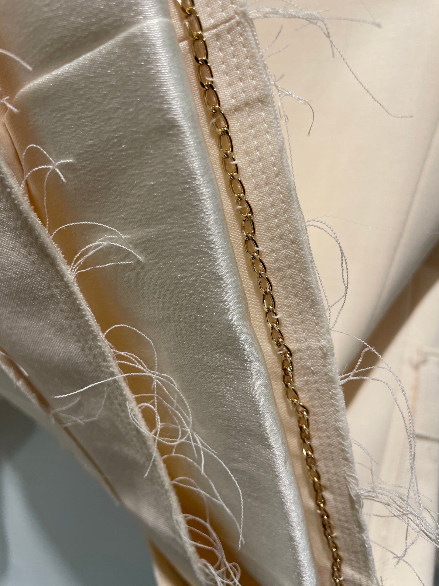 Chanel Jacket – Wool & Frayed Edges in Ecru - EU 36