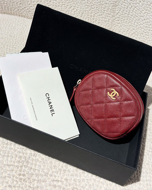 Chanel Wallet - Deep Red Caviar leather & Gold