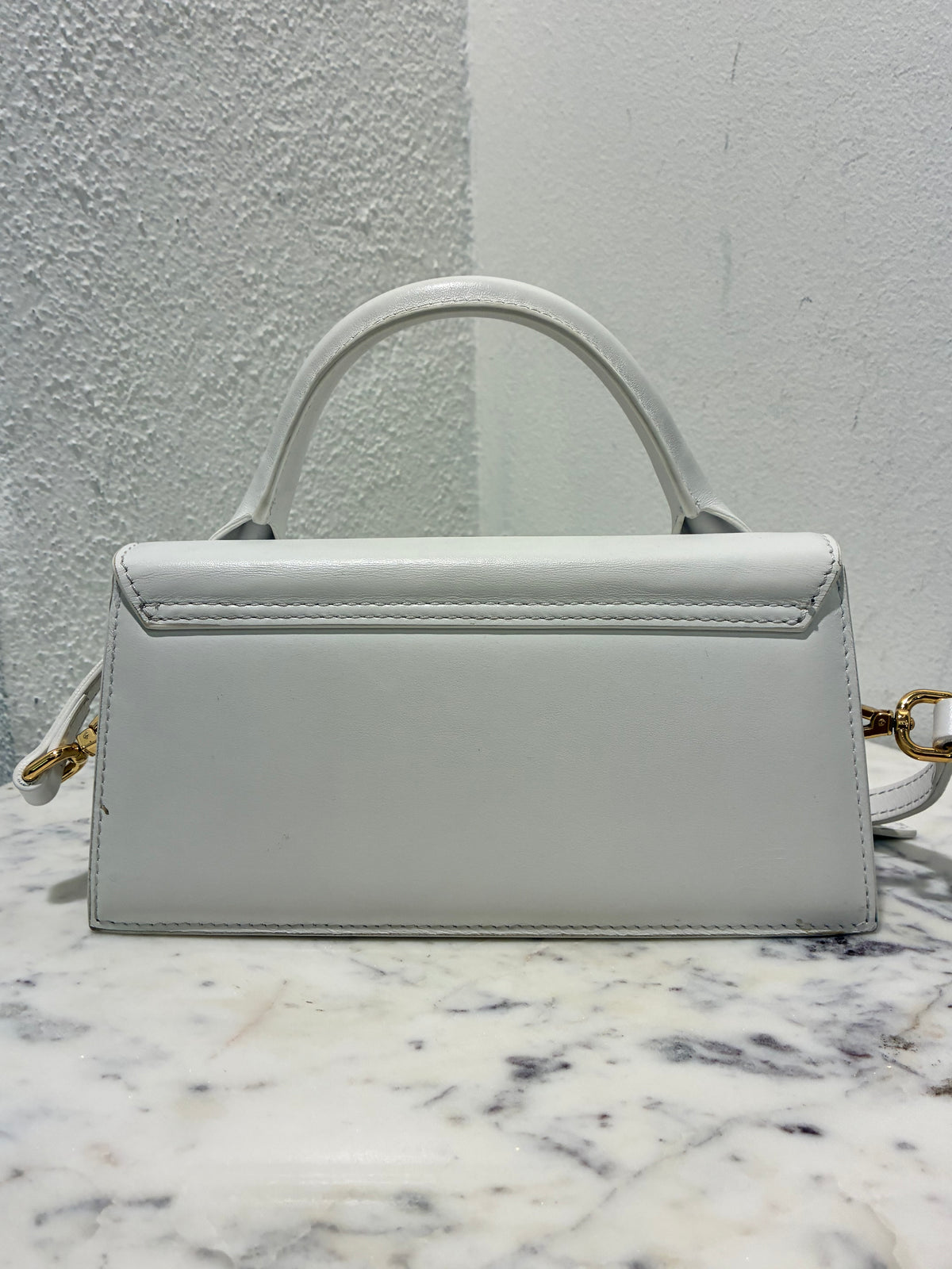 Jacquemus Le Chiquito Bag – White Leather & Gold Hardware