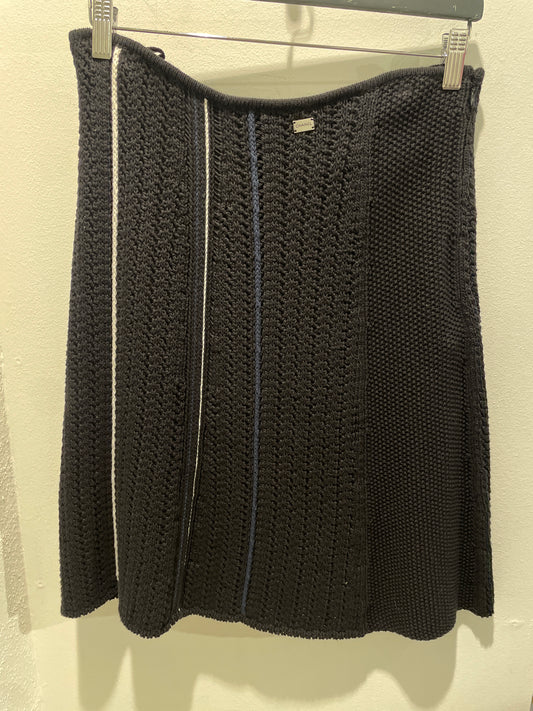 Chanel Skirt – Knitted Cashmere & Cotton in Navy - EU 38