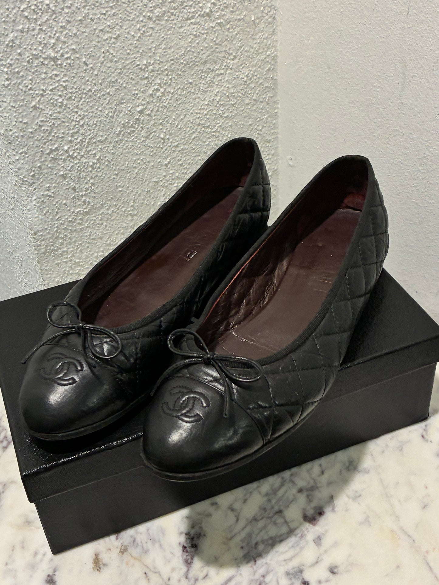 Chanel Ballerinas - Black Quilted La - EU 41C