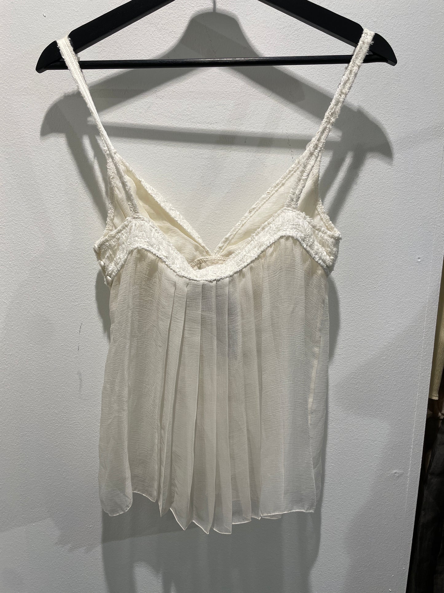 Chanel top – Classic Tweed in White - EU 36