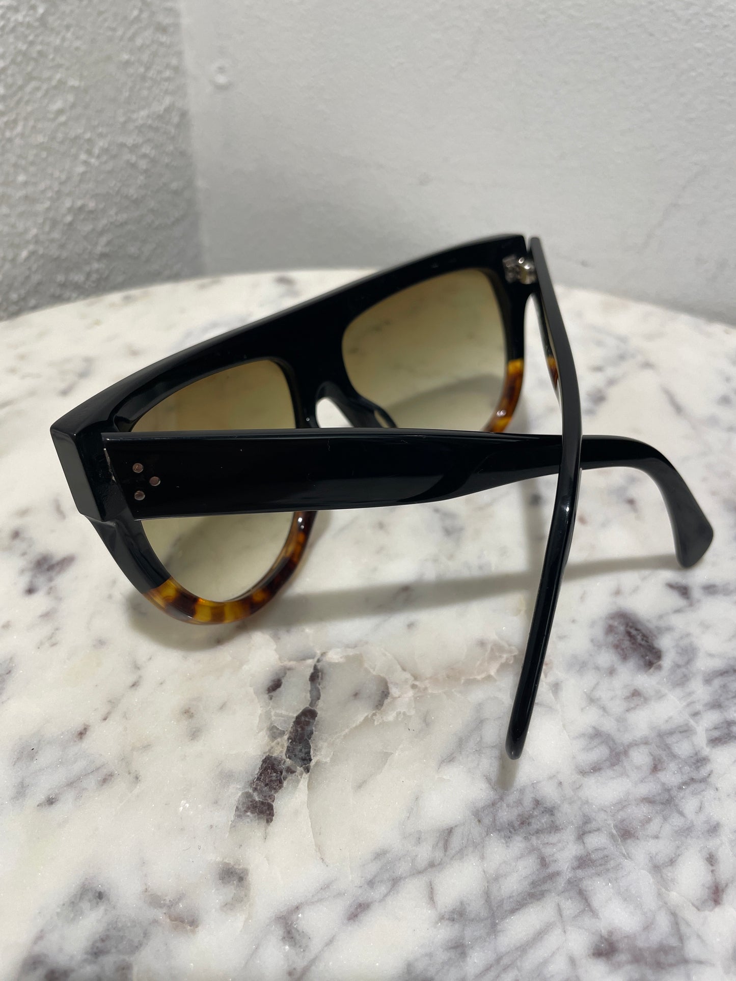 Celine Shadow Sunglasses – One Size / Black Tortoise