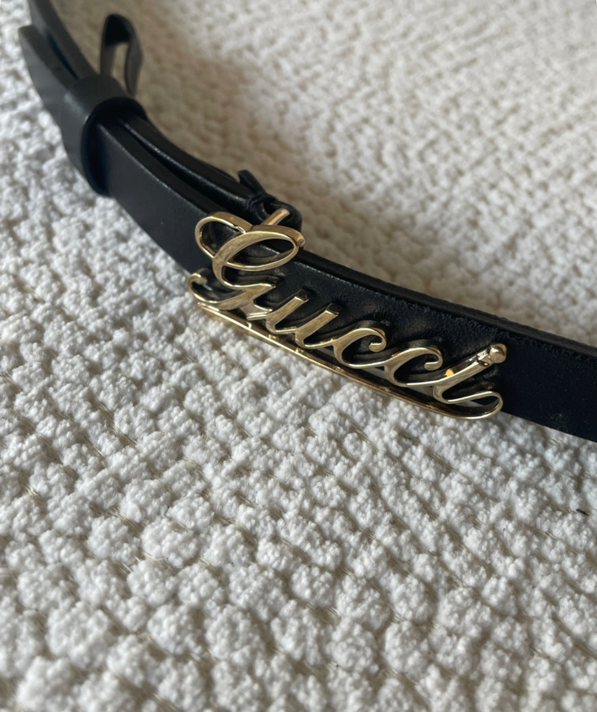 Gucci - Kursiv logo bælte - 85