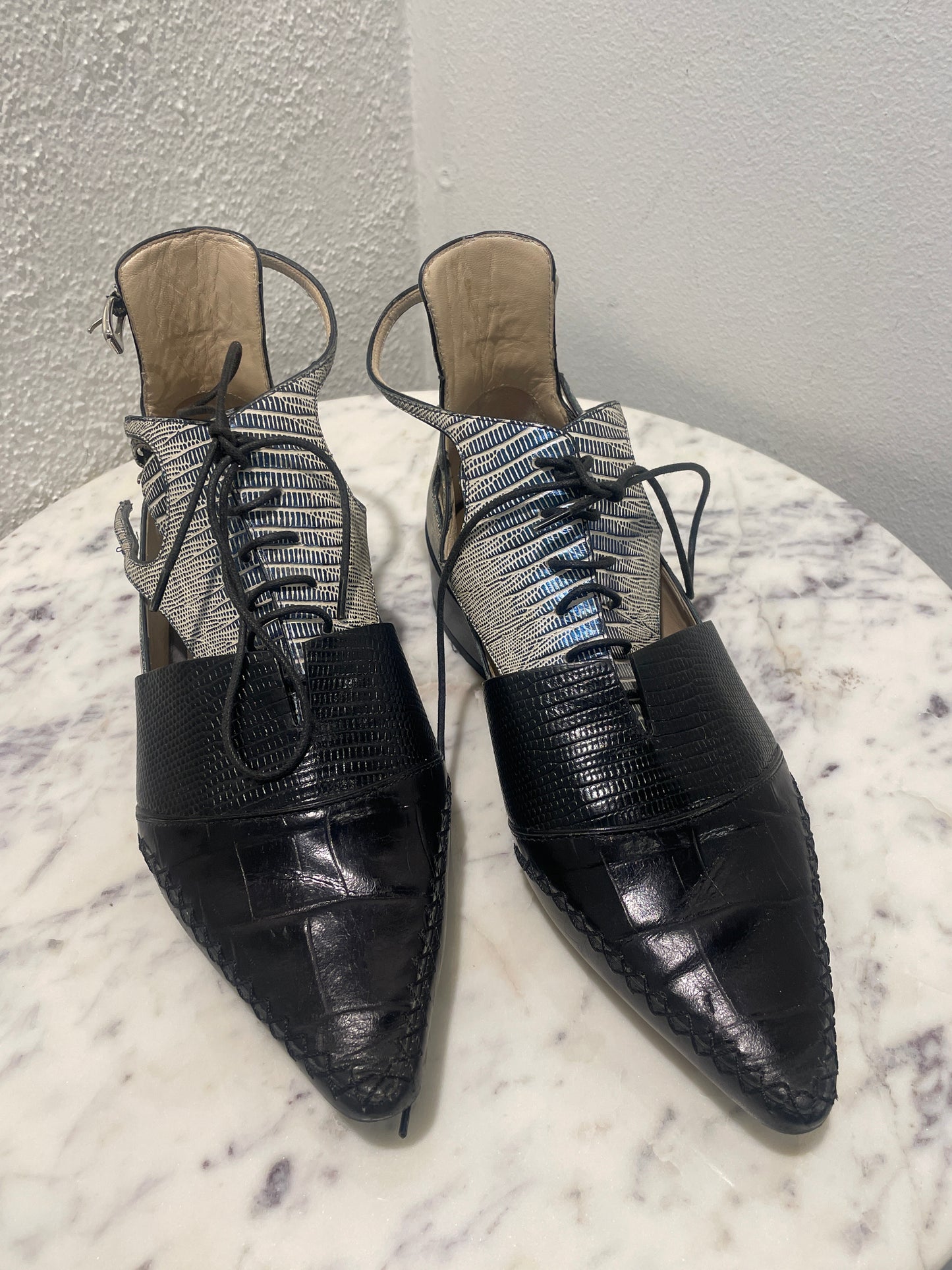 Christian Dior Nomade Cut-Out Oxford Booties - 35
