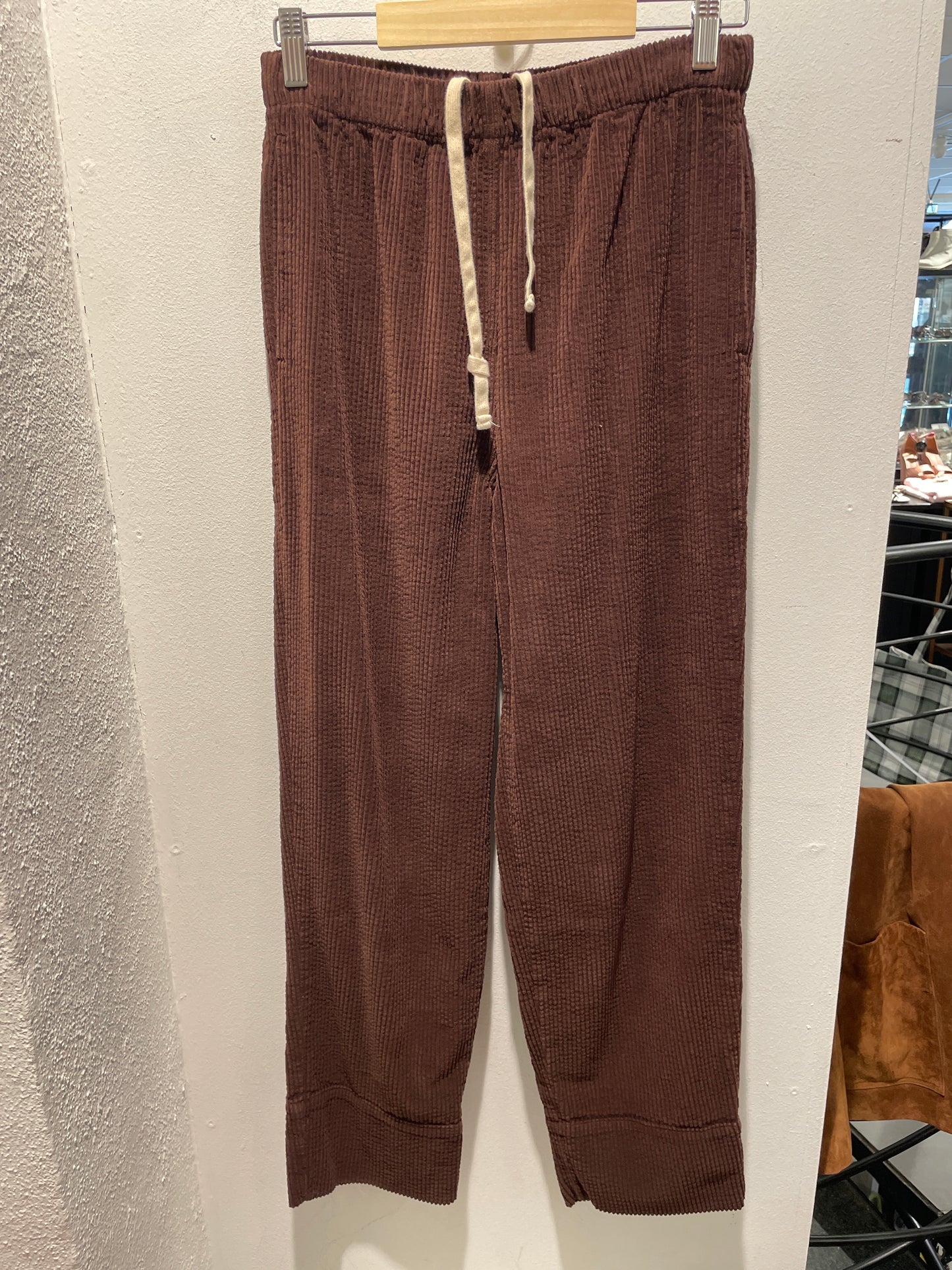 American Vintage Corduroy Lounge Trousers – Brown - Size Small - Medinas Wardrobe