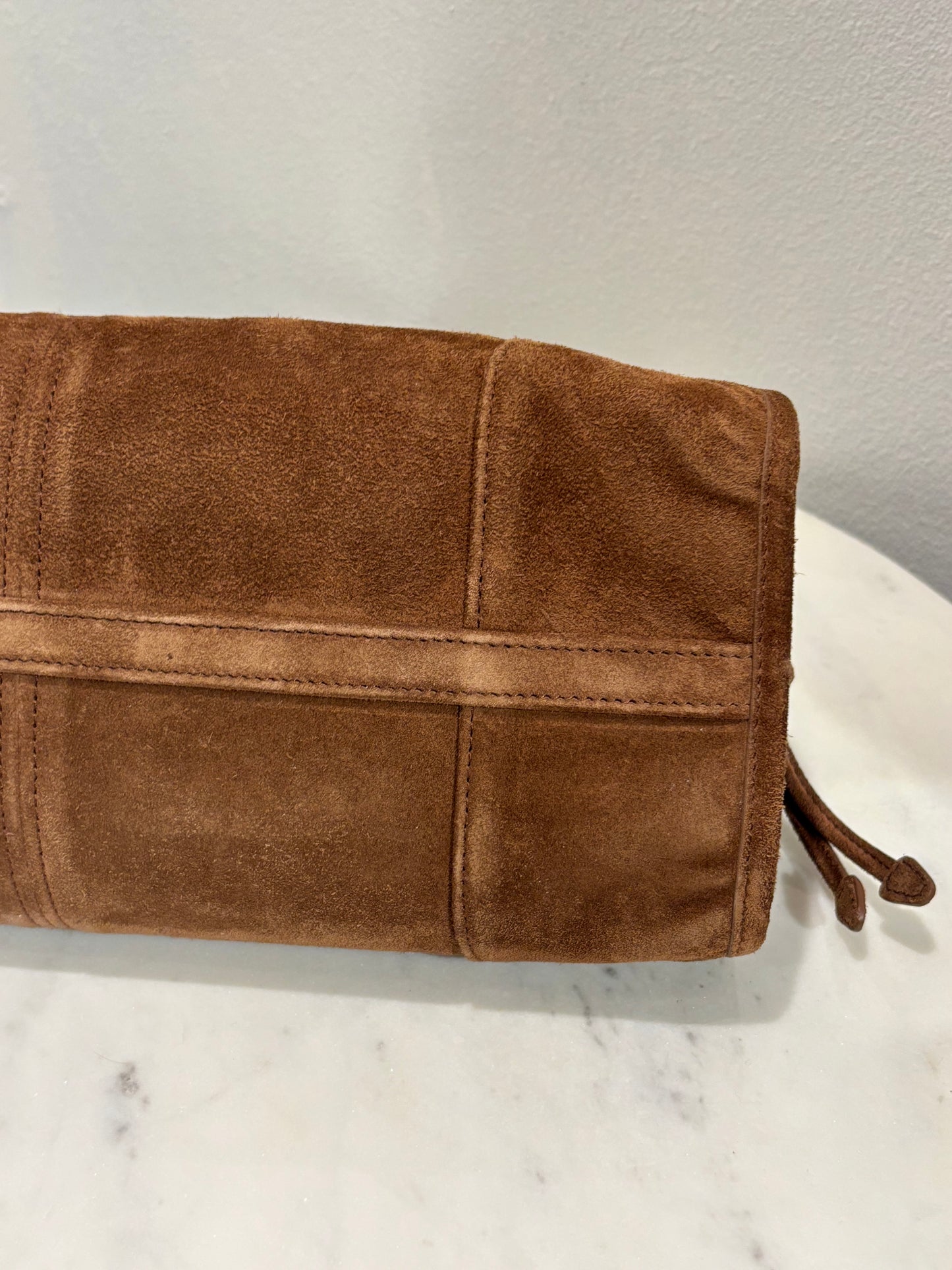 Prada - Suede Triangle Medium Bonnie - Cinnamon - Medinas Wardrobe