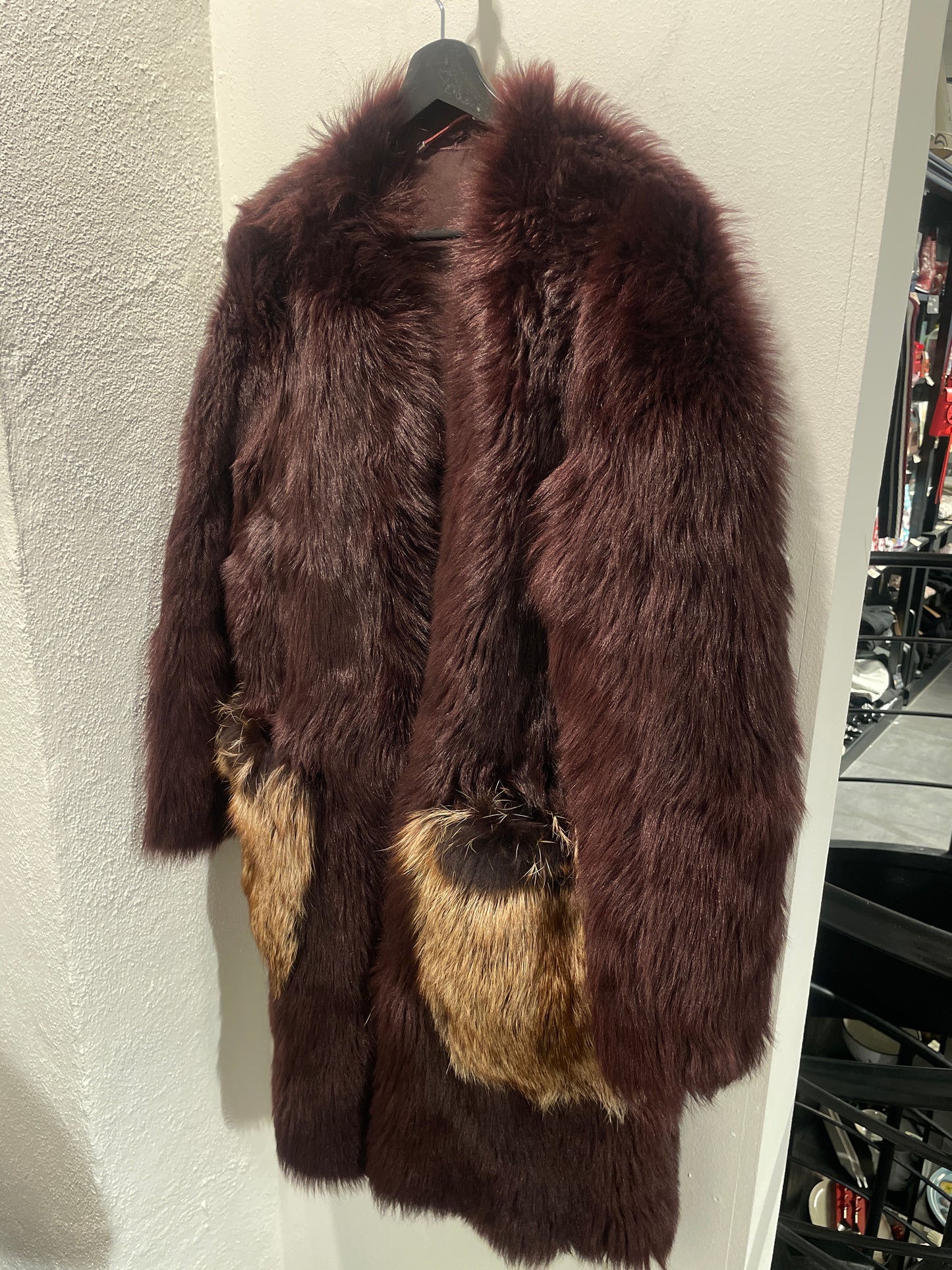 Malene Birger - Reversible Fur Coat - Burgundy - Lambskin and fox - Medinas Wardrobe