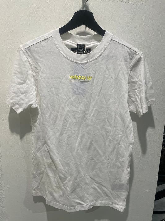 Adidas - Kaval T-shirt - White w. yellow - Medinas Wardrobe - EU34
